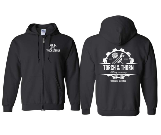 Torch & Thorn Signature Zip-Up Hoodie