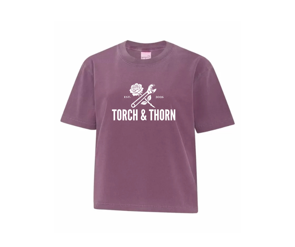 T&T Garment-Dyed Premium Ladies Boxy Tee
