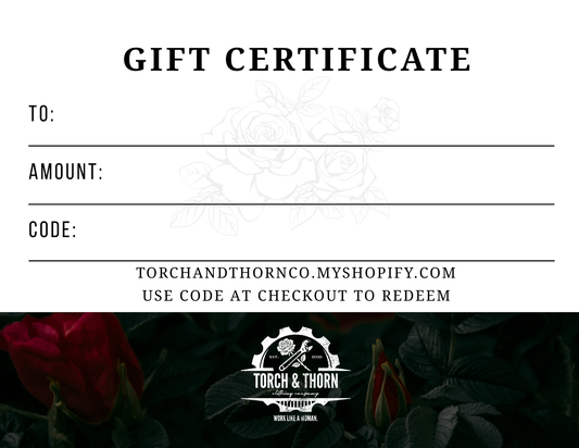 Torch & Thorn Clothing Company Gift Card