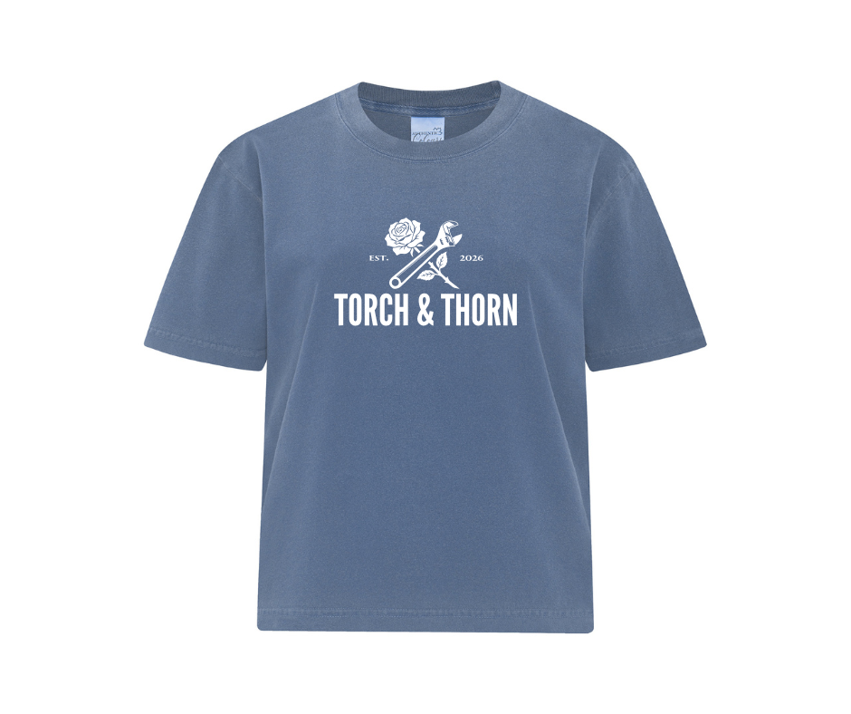 T&T Garment-Dyed Premium Ladies Boxy Tee