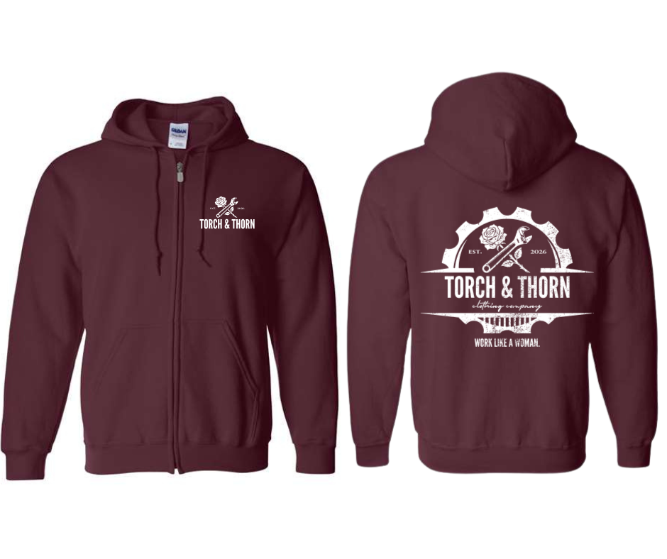 Torch & Thorn Signature Zip-Up Hoodie