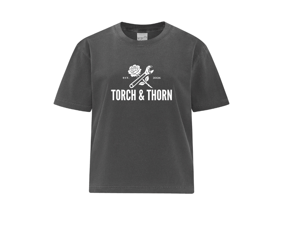 T&T Garment-Dyed Premium Ladies Boxy Tee
