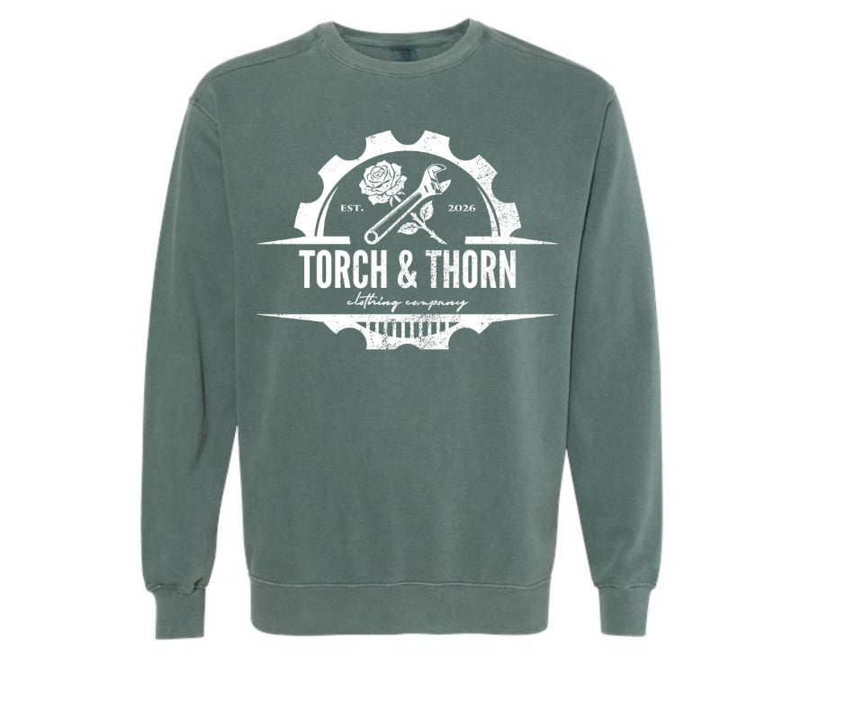 T&T Garment-Dyed Premium Crewneck