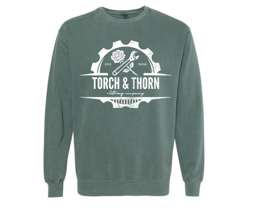 T&T Garment-Dyed Premium Crewneck